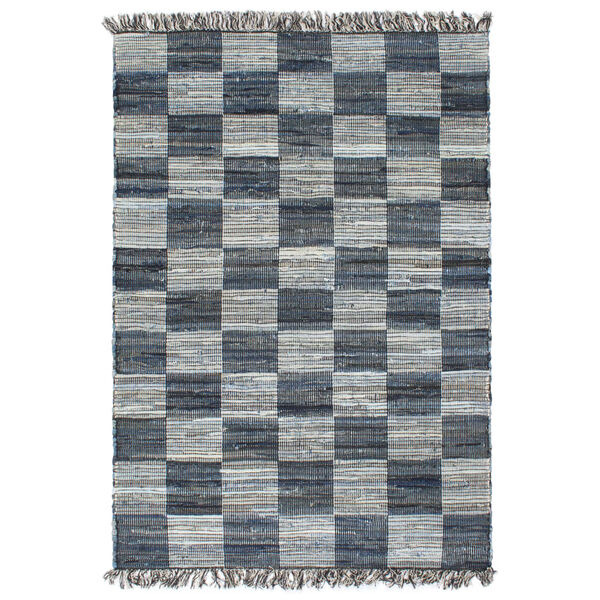 vidaXL H&aring;ndvevet Chindi teppe denim 80x160 cm bl&aring;