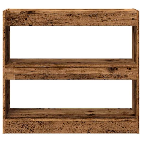 vidaXL Bokhylle/romdeler gammelt tre 80x30x72 cm