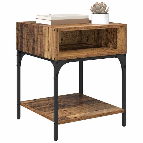 vidaXL Nattbord Gammelt tre 40 x 40 x 50 cm Konstruert tre