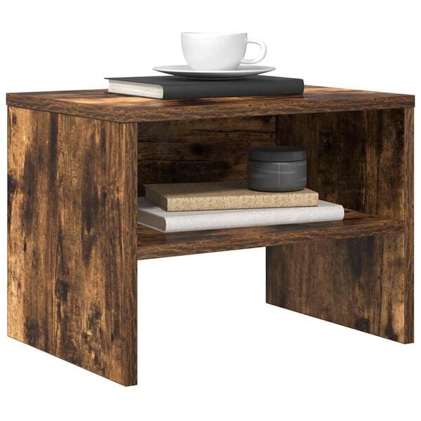 vidaXL Nattbord r&oslash;kt eik 40x30x30 cm konstruert tre