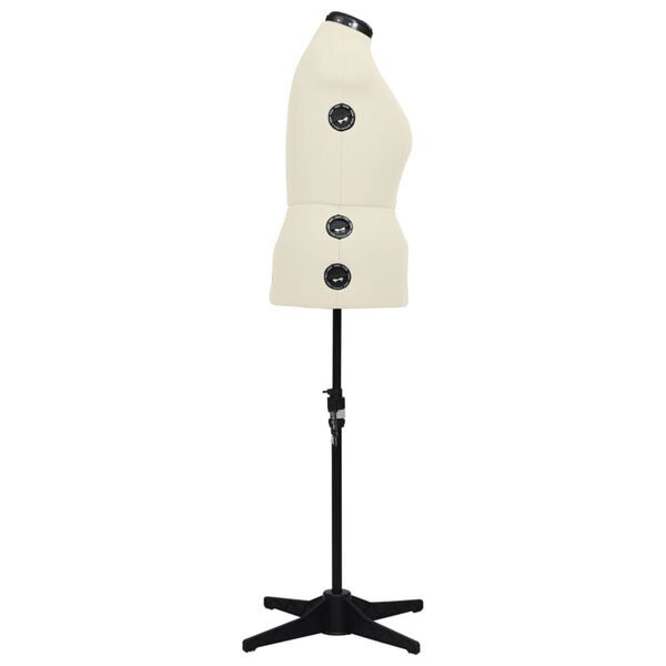 vidaXL Justerbar utstillingsdukke kvinne L størrelse 44-50 kremhvit