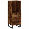 vidaXL Highboard r&oslash;kt eik 34,5x34x180 cm konstruert tre