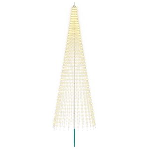 vidaXL Juletrebelysning med spyd og flaggstang 400 cm 1148 LED-lys