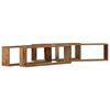 vidaXL Vegghyller 4 stk. Gammelt tre 80 x 15 x 26 cm Konstruert tre