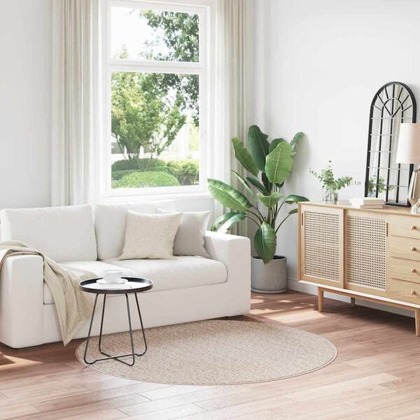 vidaXL Anti-sklisikker Shaggy Teppe Krem 160 x 160 cm PP