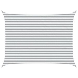 vidaXL Solskygge seil Lys Gr&aring; og Hvit 4 &times; 3 m 100% polyester Oxford
