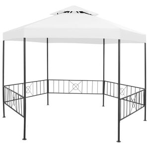 vidaXL Hagepaviljong 323x275x265 cm hvit 180 g/m&sup2;