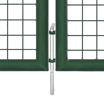 vidaXL Hageport stål 350x75 cm grønn