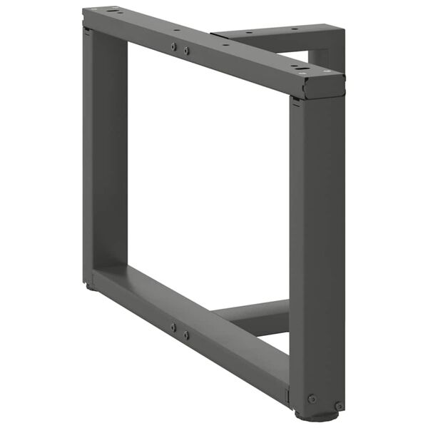 vidaXL Salongbordben T-formet 2 stk antrasitt 70x25x(42-43) cm st&aring;l