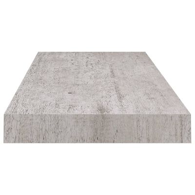 vidaXL Flytende vegghyller 4 stk betonggrå 60x23,5x3,8 cm MDF