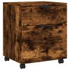 vidaXL Mobilt arkivskap med hjul r&oslash;kt eik 45x38x54 cm konstruert tre