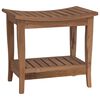 vidaXL Badebord med lagring Naturlig 50 x 35 x 45 cm Massivt Teaktre