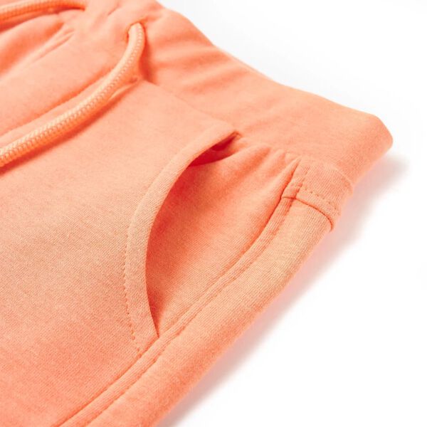 Barneshorts med snor neonoransje 140