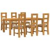 vidaXL Spisestuesett 7 stk. Beige Massivt Eiketre