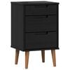 vidaXL Nattbordskap MOLDE Svart 40 x 35 x 65 cm Heltre furu