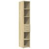 vidaXL Hylle sonoma eik 30x42,5x185 cm konstruert tre
