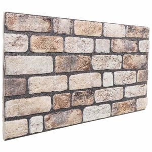 vidaXL Veggpaneler 10 stk. 100 x 50 cm Lys Brun EPS Skum