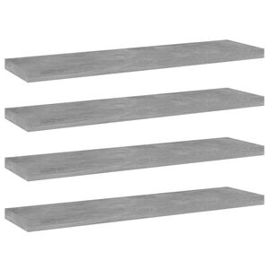 vidaXL Hylleplater 4 stk betonggr&aring; 40x10x1,5 cm konstruert tre