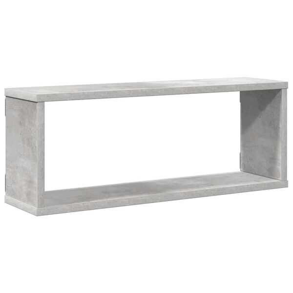 vidaXL Vegghyller kubeformet 4 stk betonggr&aring; 60x15x23 cm sponplate