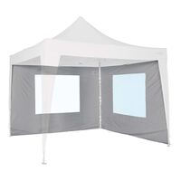 Bo-Camp Sidevegg for partytelt med vindu grå 3x3 m