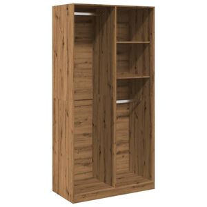 vidaXL Garderobe artisan eik 100x50x200 cm konstruert tre