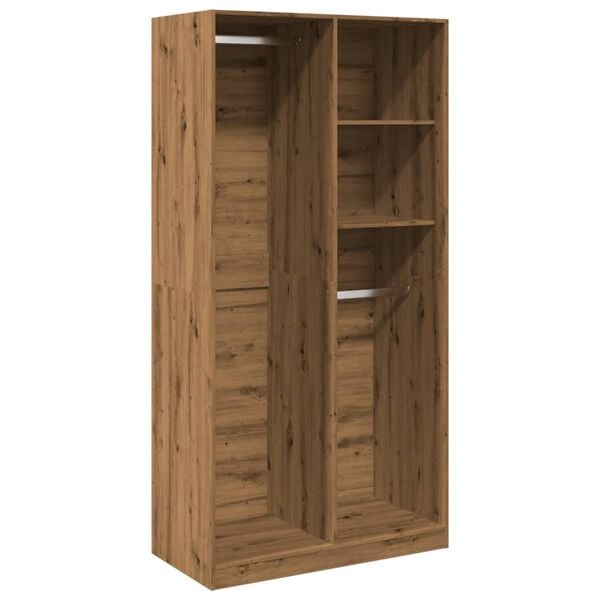 vidaXL Garderobe artisan eik 100x50x200 cm konstruert tre