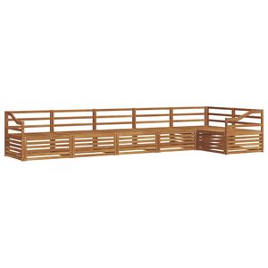 vidaXL Utend&oslash;rs sofa-sett 6 pcs Naturlig Solid akasietre