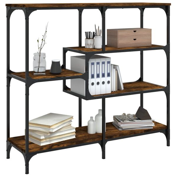 vidaXL Konsollbord røkt eik 103x32x95 cm konstruert tre