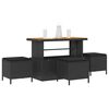 vidaXL Hage Spisegruppe Svart Poly rattan