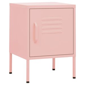 vidaXL Nattbord rosa 35x35x51 cm st&aring;l