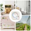 vidaXL Termohygrometer Hvit 7,5 x 7,5 x 1,2 cm ABS