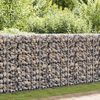 vidaXL Gabion med dekker galvanisert st&aring;l 200x60x100 cm