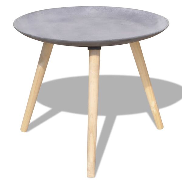 vidaXL Sidebord-/salongbordsett 2 deler 55 cm og 44 cm betonggr&aring;