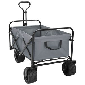 vidaXL Samlehandlekurv med bremser Gr&aring; 89 x 63 x 96 cm