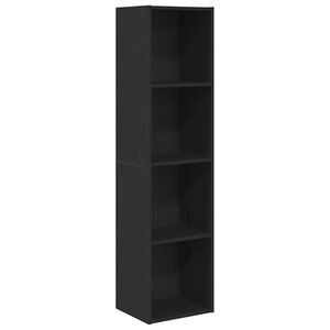 vidaXL Bokskap Veggmontert Svart Eik 143 x 30 x 36 cm Konstruert tre