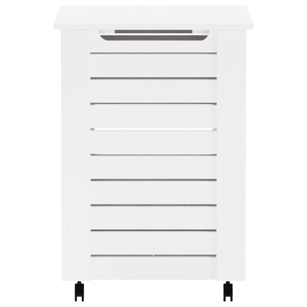 vidaXL Skittent&oslash;yskurv med hjul RANA hvit 45x45x64 cm heltre furu