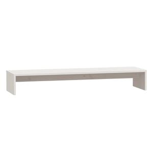 vidaXL Monitorstativ hvit 100x27x15 cm heltre furu