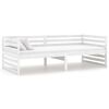vidaXL Dagseng hvit heltre furu 90x200 cm