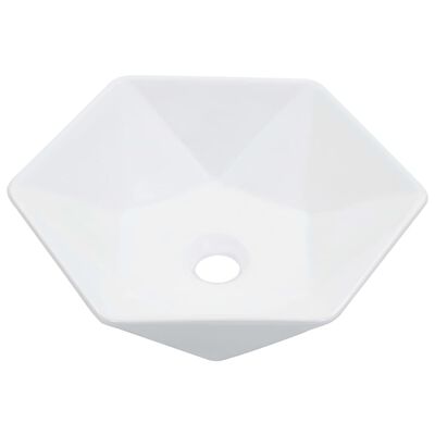 vidaXL Vask 41x36,5x12 cm keramikk hvit