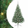 vidaXL Kunstig Forh&aring;ndsopplyst Juletre gr&oslash;nn 210 cm PVC