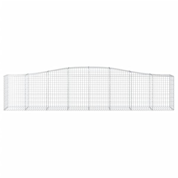 vidaXL Gabionkurver buede 9 stk 400x50x80/100 cm galvanisert jern