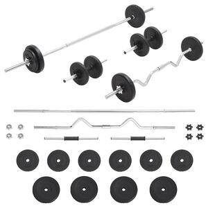 vidaXL Vektstang- og h&aring;ndvektsett 30 kg