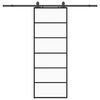 vidaXL Skyved&oslash;r med monteringssett svart 76x205 cm ESG-glass