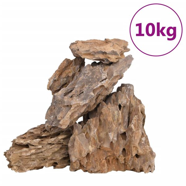 vidaXL Dragesteiner 10 kg blandet farge 10-30 cm