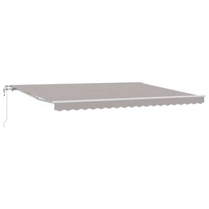 vidaXL Uttrekkbar markise Lysegr&aring; 450 &times; 350 cm Stoff og Aluminium