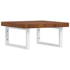 vidaXL Servanthylle veggmontert st&aring;l og heltre eik