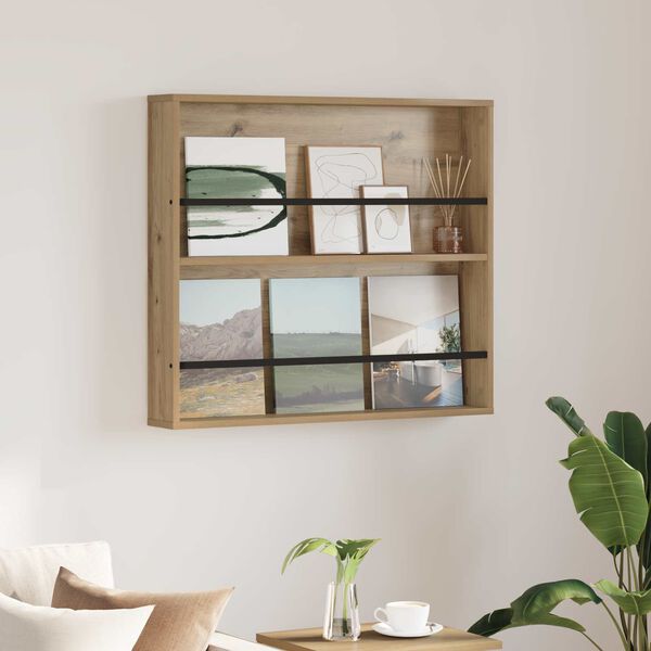 vidaXL Magasinreol Artisan Eik 80 x 12 x 70 cm Konstruert tre