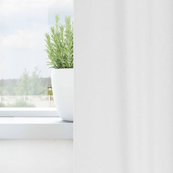 vidaXL M&oslash;rkleggende Gardiner med Ringer 2 pcs Klart hvit 140 x 140 cm