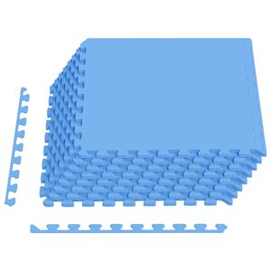 vidaXL Bassenggrunnmatte 24 stk. Bl&aring; 8,64 m&sup2; EVA Skum