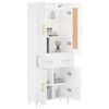 vidaXL Highboard hvit 69,5x34x180 cm konstruert tre